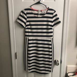 Striped slim fit pencil dress